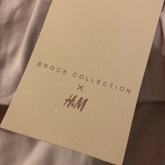 Brock Collection x H&M Flounced Dress NWT Cotton Light Pink Fitted Tiers - Picture 8 of 13